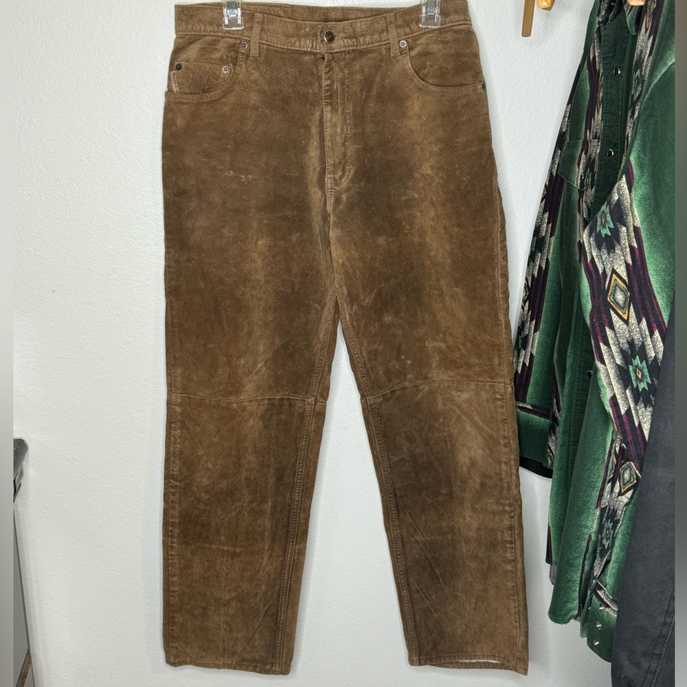 Vintage Skotts Suede Pants Women’s 34 Waist Made in Canada Chocolate/Brown